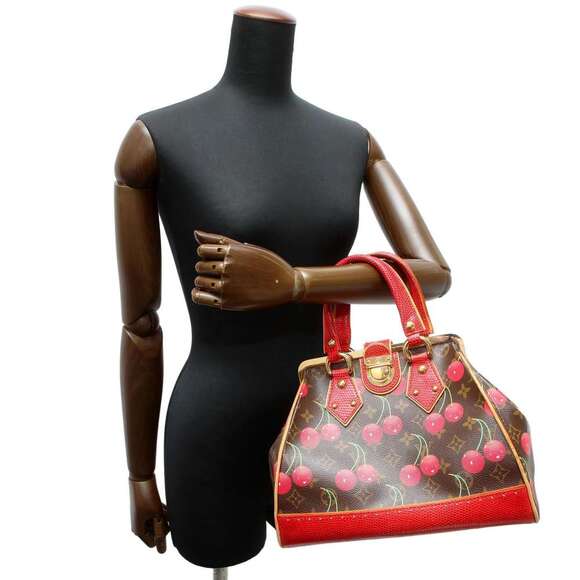 Louis Vuitton Cherry bag Monogram Cerises Lizard Sac Fermoir MM Murakami Exotic - Picture 2 of 16